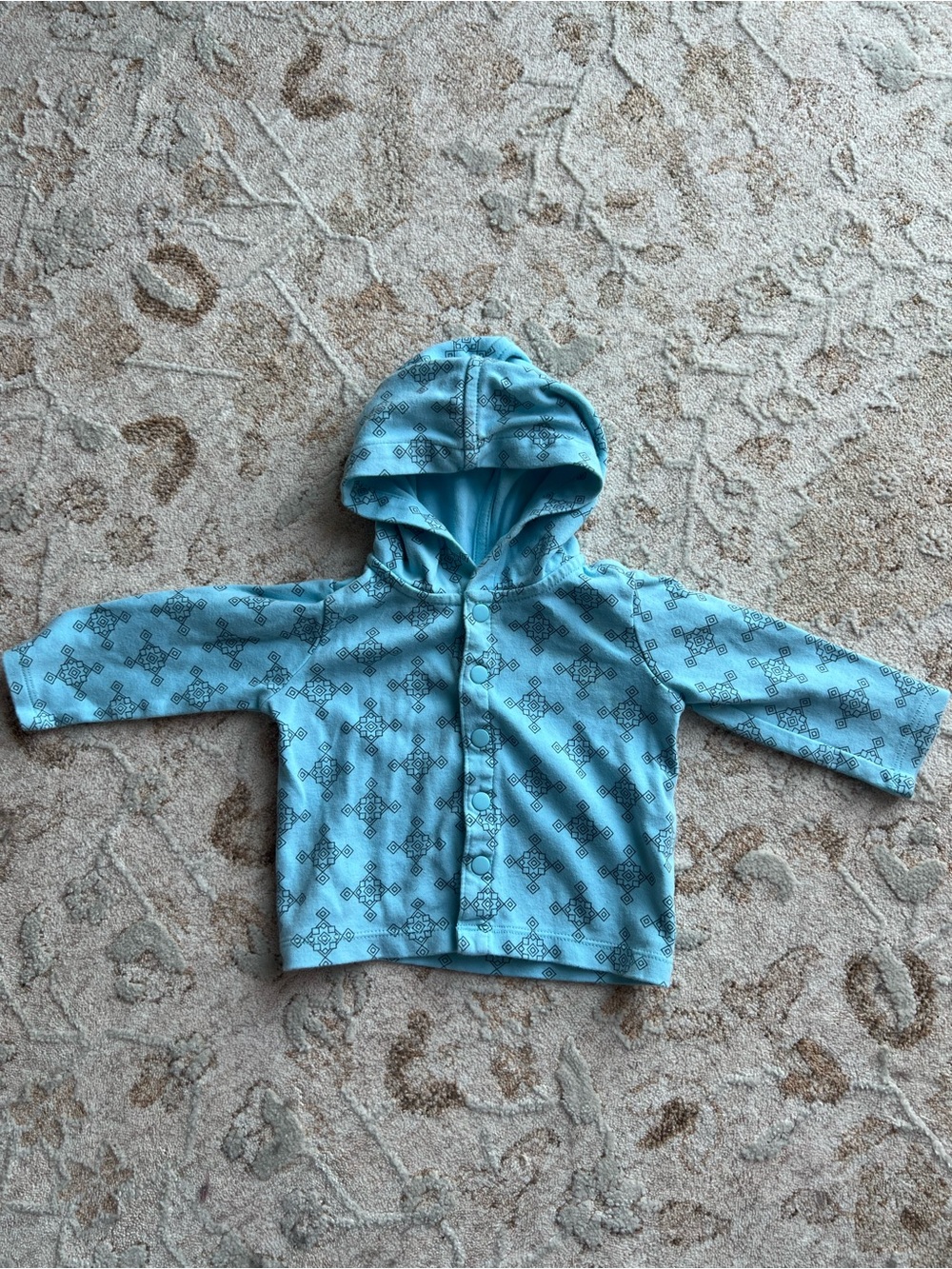 Geometric Shape Tea Collection Button Up Infant Hoodie